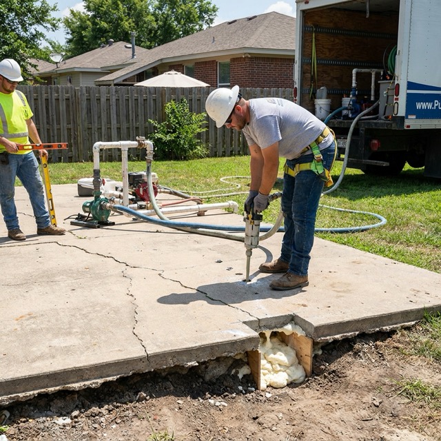concrete lifting process diagram Delaware - step by step injection and slab raising