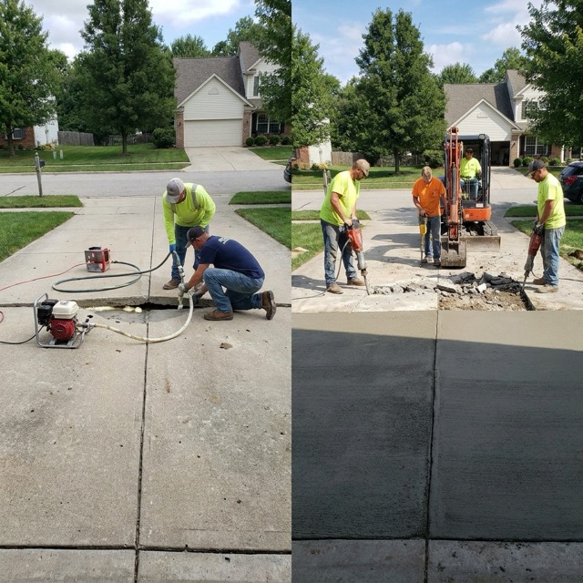 concrete lifting vs replacement cost comparison Delaware - side by side pricing