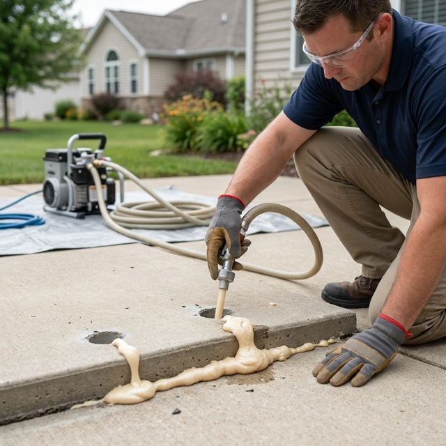 polyurethane foam injection process Delaware - expanding foam beneath concrete slab