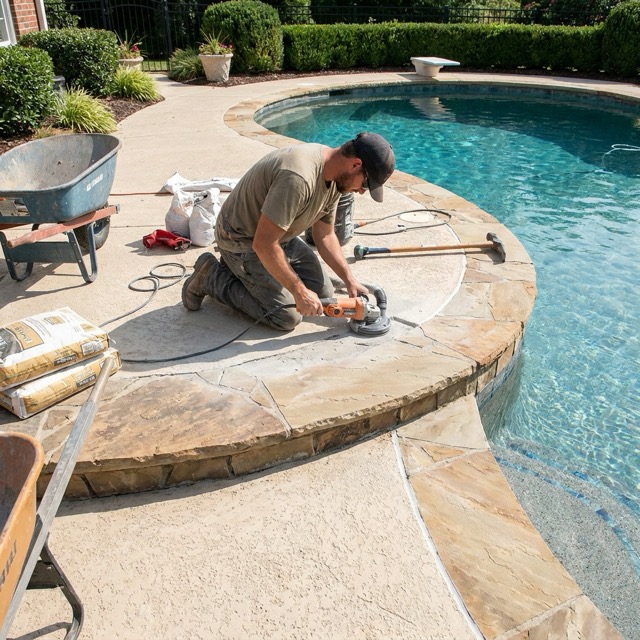 uneven pool deck repair cost Oregon - trip hazard elimination